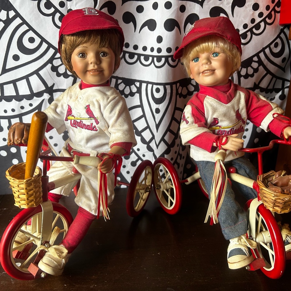 Charming Baseball Doll Set with Tricycles